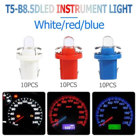 10 pièces T5 B8.5D LED lumière de voiture Auto tableau de bord ampoules ► Photo 1/6