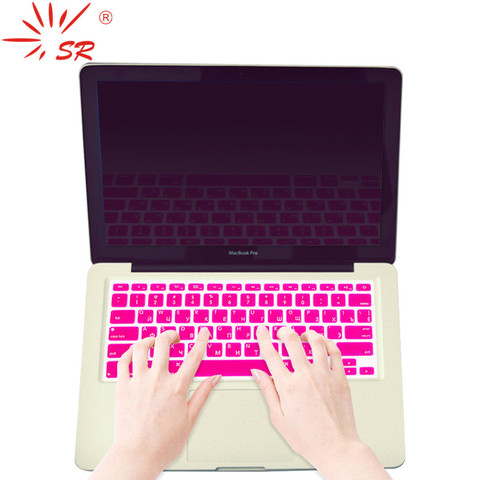 SR 14 Couleurs NOUS Russe Langue Lettre Silicone Clavier Couverture Autocollant pour Macbook Air 13 Pro 13 15 17 Retina Protecteur Film ► Photo 1/6