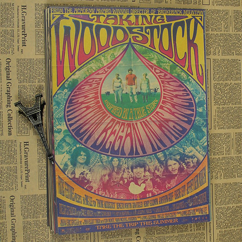 Woodstock festival de musique rock/rétro papier kraft peinture décorative affiches classique affiche vintage papier artisanat ► Photo 1/5