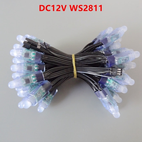 1000 pièces DC5V / DC12V WS2811 IC LED Modules chaîne lumière 12MM polychrome IP68 extérieur étanche publicité LED Pixel module ► Photo 1/6