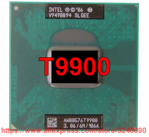 Processeur intel Core 2 Duo T9900 pour ordinateur portable, Original, 6 mo de Cache, 3.06 GHz, 1066 MHz FSB , Dual Core, livraison gratuite ► Photo 1/1