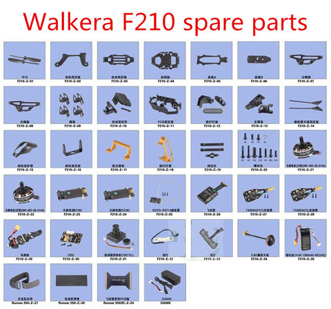 Walkera – pièces de rechange pour drone F210 RC, moteur de lame, caméra d'atterrissage ESC, carte d'alimentation, lanceur, récepteur, contrôleur de vol, etc. ► Photo 1/1