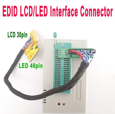 Ordinateur portable EDID LED40pin LCD 30pin puce données lire écrire câble connecteur ligne TL866II PIUS programmeur tl866ii plus programmeur ► Photo 1/1