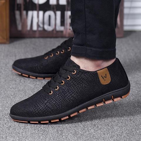 Printemps/été hommes chaussures respirant hommes chaussures décontracté mode à lacets bas toile chaussures appartements Zapatillas Hombre grande taille 45,46, 47 ► Photo 1/6