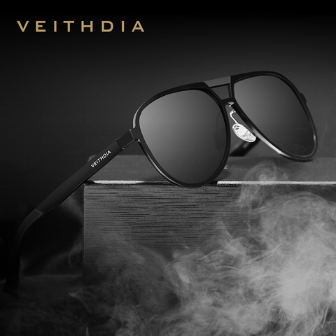 VEITHDIA-lunettes de soleil de marque en aluminium à magnésium, verres UV400 accessoires lunettes pour hommes/femmes, V6850 ► Photo 1/6