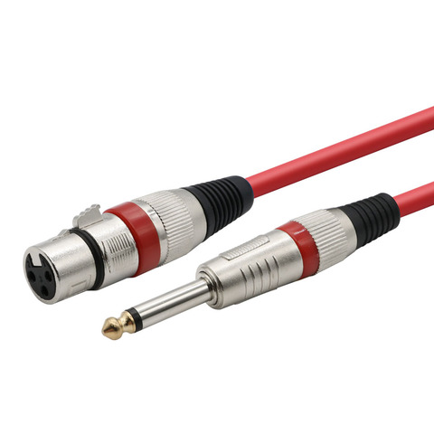 Micro cordon Jack 6.35 mâle vers XLR femelle Microphone câble câble Audio pour haut-parleur guitare amplificateur ampli ► Photo 1/5