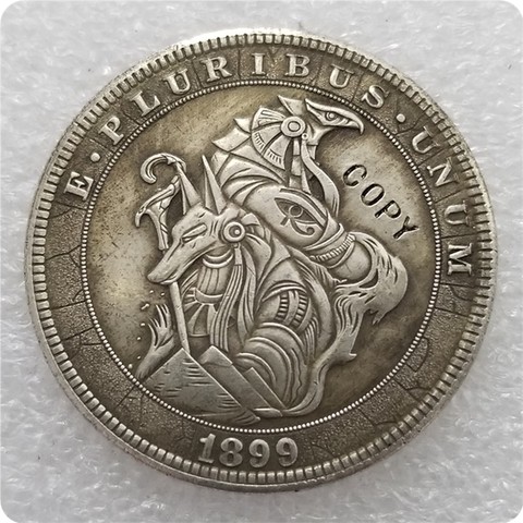 Hobo-pièce de monnaie en Nickel, Type # 26_Hobo, Dollar Morgan, réplique, 1899-P ► Photo 1/2