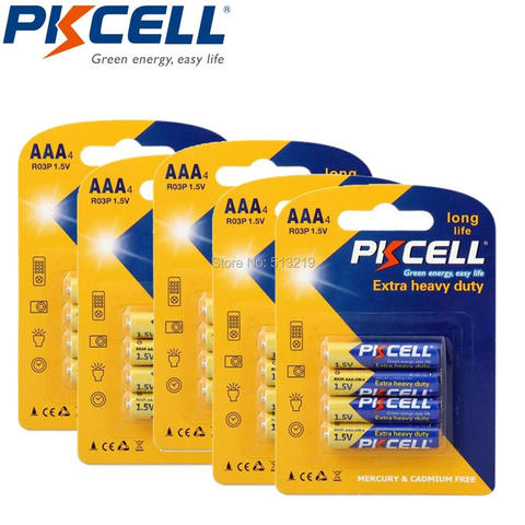 PKCELL – pistolet thermomètre numérique, 20 pièces, AAA R03P 1.5V AM4, batterie AAA 3A, robuste ► Photo 1/6