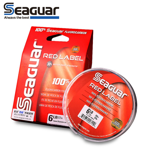 Ligne de pêche SEAGUAR originale, étiquette rouge, 100% fluorocarbone, 229M/183M ► Photo 1/4