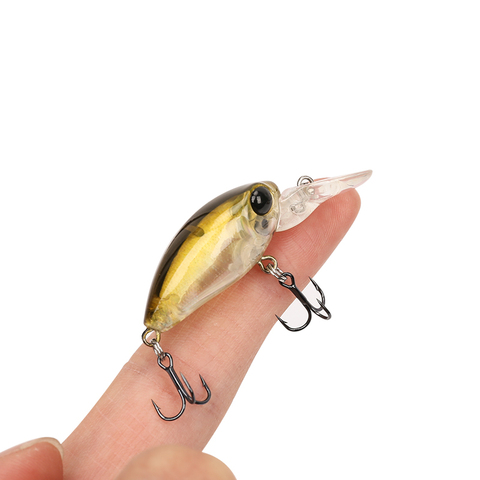 Trulinoya DW40 32mm 2.7g Mini Manivelle Leurre De Pêche Mignon Dur Appât Profondeur de plongée 1.8 m avec Hameçons triples Avoir Du Plaisir À Facile De Pêche ► Photo 1/6