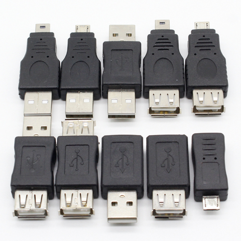 10 pièces OTG 5pin F/M Mini changeur adaptateur convertisseur USB mâle à femelle Micro USB adaptateur Gadgets USB ► Photo 1/6