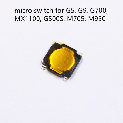 Logitech-micro-interrupteur, clé centrale, SMD, bouton original, 4.8x4.8x0.8mm, pour G700, G500, M950, M705, MX1100, G5, G9, 1 pièce ► Photo 1/1