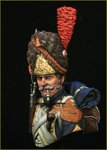 Figurine Grenadiers français de la garde impériale, modèle en résine historique, avec échelle 1/10 ► Photo 1/4