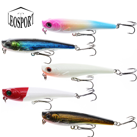 LEOSPORT-leurre rigide crayon, appât artificiel idéal pour la pêche au bar, avec hameçons triples, wobbler, 7cm, 7g, 1 pièce ► Photo 1/6