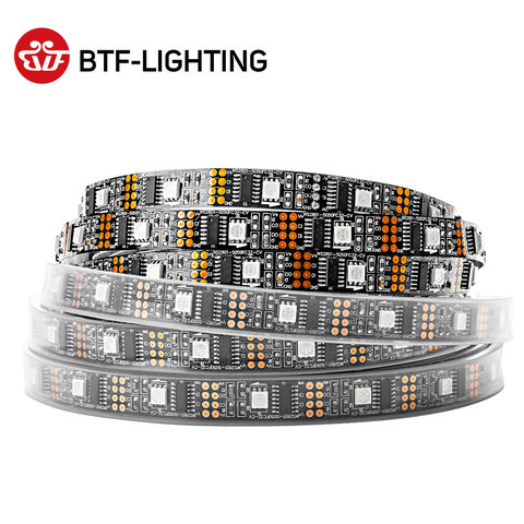 Bande lumineuse RGB Led WS2801, 32 pixels/leds/m, données rapides et horloge adressable individuellement, noir/blanc, PCB IP30/67 DC5V, 1m 2m 3m 4m 5m ► Photo 1/6