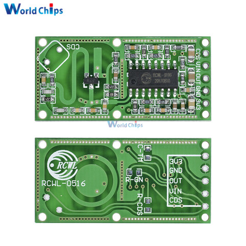 2 pièces RCWL-0516 RCWL 0516 capteur Radar à micro-ondes capteur humain capteur de corps Module de capteur Module d'interrupteur à Induction sortie 3.3V ► Photo 1/6