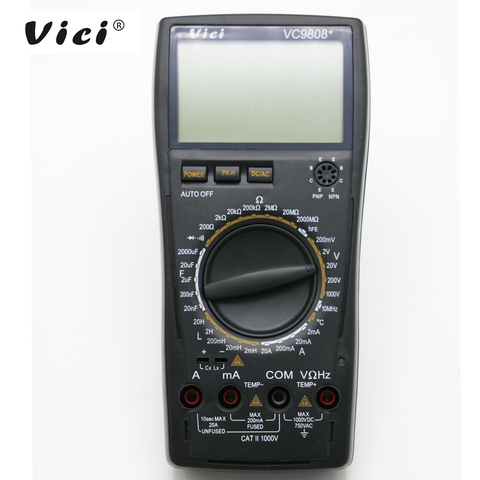 VICI VC9808 + affichage LCD multimètre numérique Inductance de compteur électrique bouchon Res Freq Temp ca/cc ohmmètre testeur d'inductance ► Photo 1/4