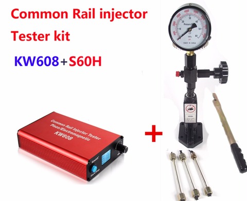Livraison gratuite! Testeur d'injecteur à rampe commune KW608, multifonction, USB + buse d'injecteur à rampe commune S60H ► Photo 1/6