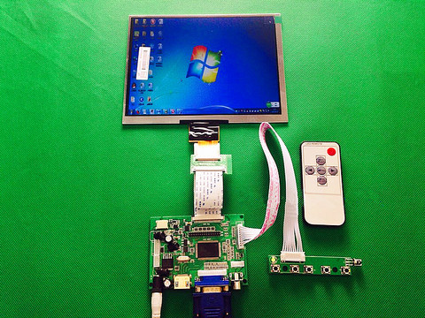 Carte de pilote de commande HDMI/VGA/AV + écran LCD 8 pouces, HE080IA-01D 1024x768 IPS haute définition pour Raspberry Pi ► Photo 1/6