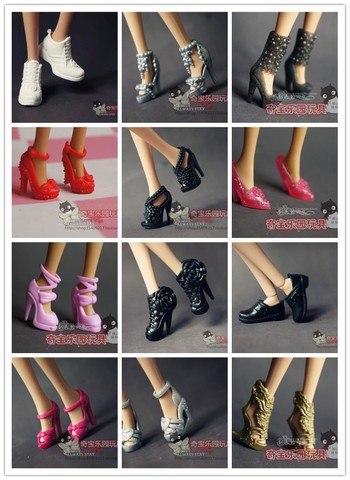 Poupée Barbie, chaussures à la mode pour filles et filles, accessoires de princesse sexy, cadeau pour filles, lot de chaussures, décontracté ► Photo 1/4