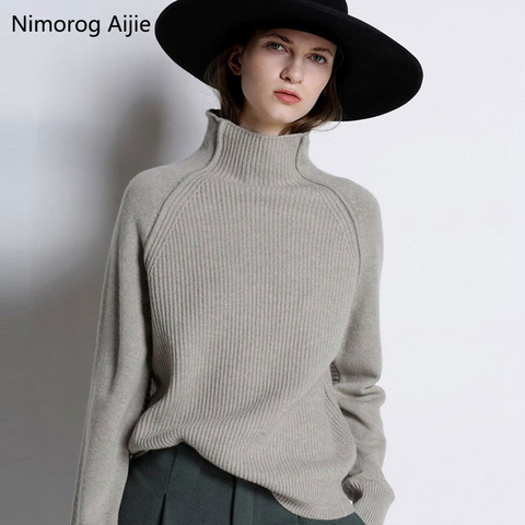 Pull à col roulé en cachemire pour femme, tricot, grande taille, à la mode, collection hiver 2022 ► Photo 1/6