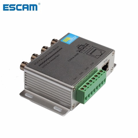 ESCAM – Balun vidéo passif 4CH 8CH, pour caméras AHD TVI CVI CCTV, par paires torsadées, émetteur-récepteur BNC à UTP RJ45 ► Photo 1/6