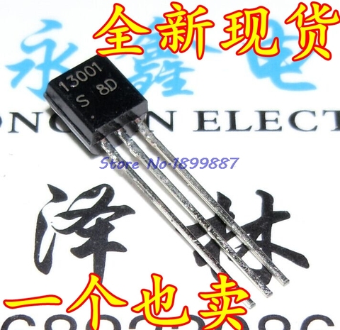 100 pcs/lot MJE13001 À-92 13001 TO92 E13001 nouveau transistor à triode En Stock ► Photo 1/1