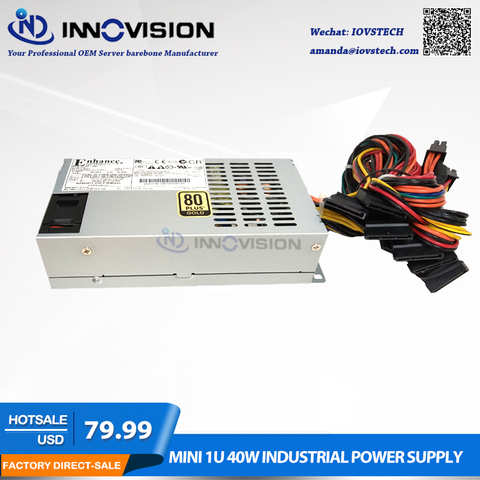 Haute efficacité 1U flex psu Évalué 400Watts Alimentation industrielle ENP7140B2, 80plus ► Photo 1/5