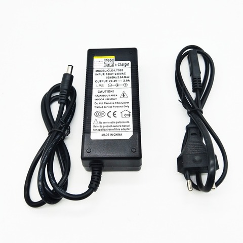 Haute qualité 29.4 V 2A vélo électrique chargeur de batterie au lithium pour 24 V 2A batterie au lithium RCA connecteur chargeur ► Photo 1/4