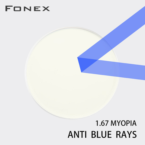 FONEX – lunettes asphériques 1.56 1.61 1.67 (+ 10.00 ~-10.00), verres Anti-lumière bleue, résine CR-39, myopie, hypermétropie, presbytie ► Photo 1/2