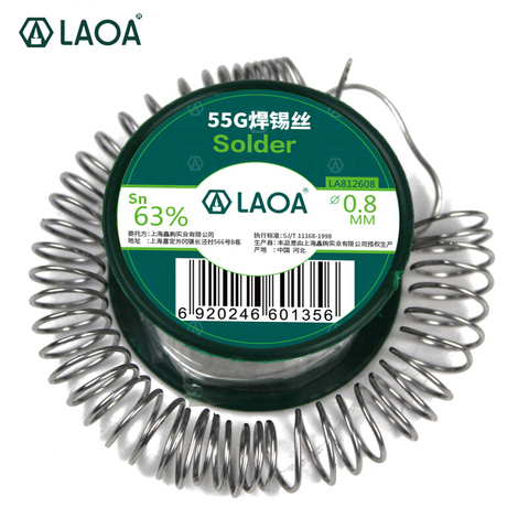 LAOA – fil à souder 63% teneur en étain, 0.8mm, noyau de colophane, fils de soudure, Flux de soudage ► Photo 1/6