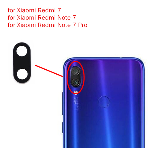 Objectif de caméra arrière pour Xiaomi Redmi Note 7, 3 pièces, verre principal avec colle, pièces de rechange de réparation ► Photo 1/1