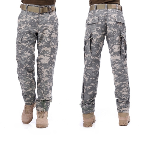 Armée américaine chaude militaire hommes mi-taille mince armée militaire uniforme pantalon tactique camouflage pantalon taille S-XXL ACU FG AU noir ► Photo 1/6
