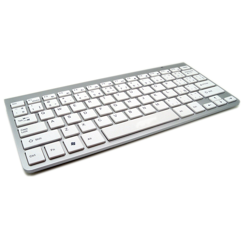 Clavier sans fil Ultra-fin, espagnol et anglais, 2.4G, avec Keycap muet, pour Mac Win XP 7 10 TV Box ► Photo 1/1