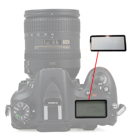 Épaule petit Externe Vitré En Verre Extérieur écran pièce De Réparation Pour Nikon D80 D90 D200 D300 D600 D610 D700 D800 D7000 D7500 D810 ► Photo 1/3