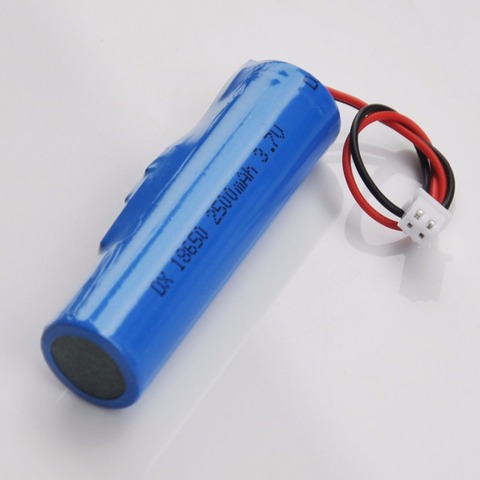 Batterie rechargeable au lithium-ion 3.7, 18650 V, 2500mah, prise XH 2.5, pour haut-parleur audio, éclairage d'urgence led, 1 à 4 pièces ► Photo 1/1