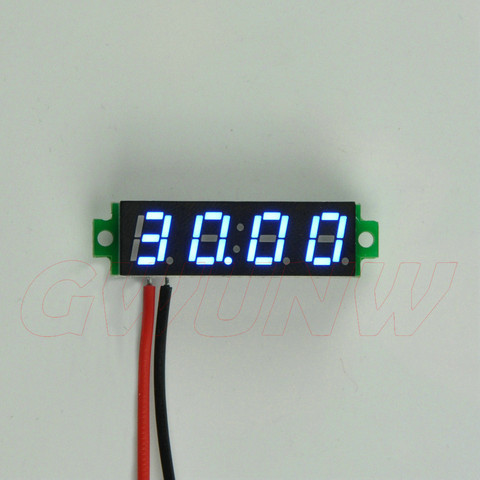 GWUNW – microvoltmètre BY428V (deux lignes), 0.28 pouces, 4 bits, 3.3-30.00V(30V), testeur de tension ► Photo 1/4