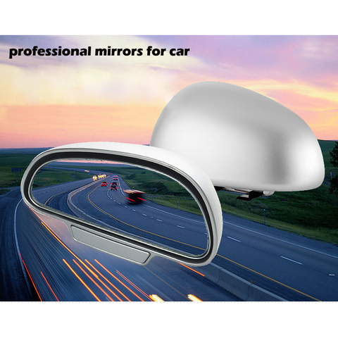 Miroirs arrière latéraux grand Angle, Angle large, idéal pour le stationnement, 1 paire, miroir auxiliaire de haute qualité, 360 degré réglable ► Photo 1/6