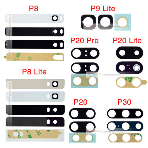 Objectif de caméra arrière en verre avec autocollant 3M, nouveau support pour HuaWei P8 Lite P9 Lite P20 P30 Pro, 1 pièces ► Photo 1/2