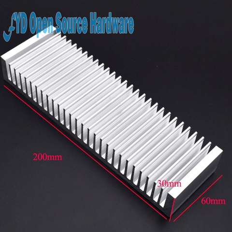 Dissipateur thermique en aluminium de haute qualité, 200x60x30MM (argent) et autre amplificateur spécial plus épais ► Photo 1/4