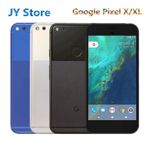 Téléphone portable d'origine débloqué Google Pixel X/XL 5.0/5.5 pouces écran 4G LTE 4GB RAM 32 GB/128 GB ROM (chargeur rapide d'origine) ► Photo 1/4