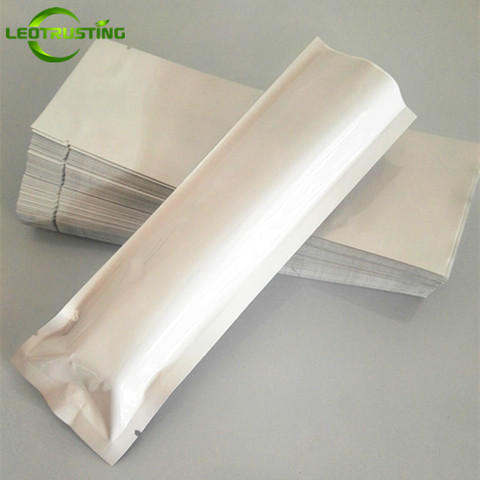 100 pièces 60x180mm ouvert haut brillant blanc feuille sac fond plat aiguille Eyeliner stylo ongles brosse noix café poudre thermoscellage sacs ► Photo 1/1