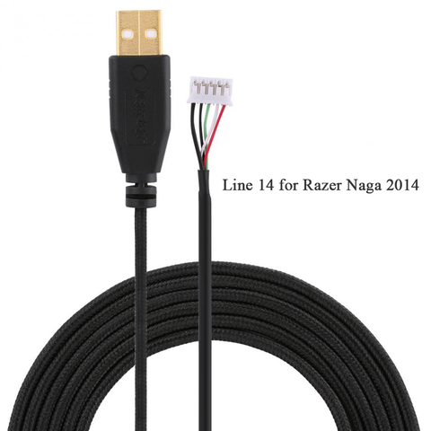 Câble de souris USB pour Razer Naga 2014 ligne 14 ligne de remplacement pour fil Razer Naga ► Photo 1/6