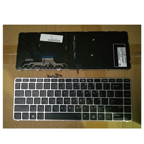 Clavier anglais pour ordinateur portable HP, pour EliteBook Folio 1040 G3, US silver ► Photo 1/1