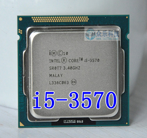 Processeur Intel I5 3570 i5 3570 Quad-Core 3.4 Ghz L3 = 6 M 77 W Socket LGA 1155 CPU de bureau livraison gratuite peut fonctionner ► Photo 1/1
