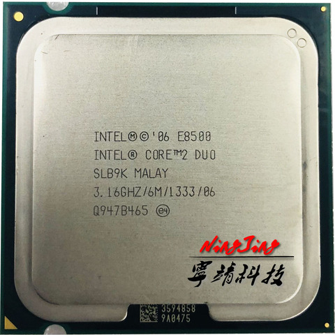 Intel Core 2 Duo E8500, 3.1 GHz, double Core processeur d'unité centrale, 6M, 65W, LGA 775 ► Photo 1/1