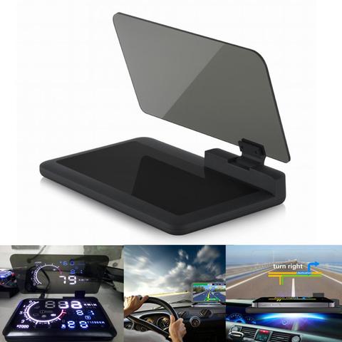 HD réflexion Smartphone GPS Navigation voiture tête haute support d'affichage pare-brise projecteur pour téléphone 6 pouces et HUD ► Photo 1/1