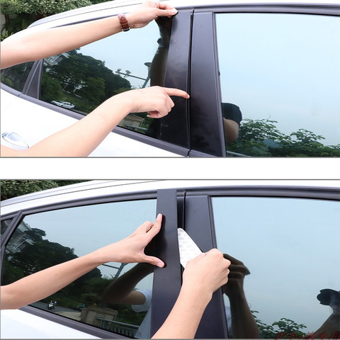 Autocollant protecteur de pilier de voiture pour Mitsubishi Lancer Outlander ASX RVR, accessoires BC garniture de fenêtre, autocollants de décoration miroir ► Photo 1/6