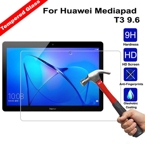 Verre trempé pour Huawei Media Pad T3 10 protecteur d'écran tablette 9.6 