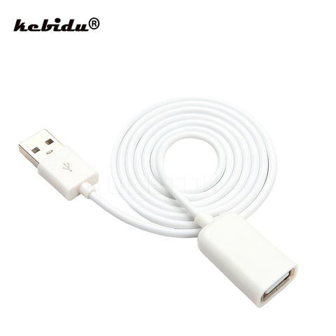 Kebidu 100cm USB 2.0 A mâle à femelle Extension Extension de données Charge câble supplémentaire 50CM pour iphone Samsung Note4 S6 Edge ordinateur portable ► Photo 1/6